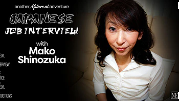 Skinny Japanese Milf Mako Shinozuka Gets Creampied After Her Job Interview