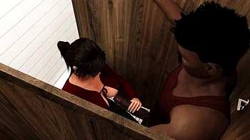 Foxy 3D Superwoman bounces up and down on a cock