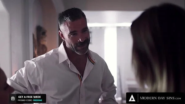 MODERN-DAY SINS - Stepdad Quietly Tries To Bang His Stepdaughter's Cute Blonde Friend