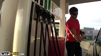 Couple sex outdoors by the car