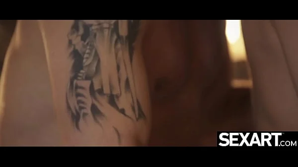 Curvaceous brunette gives her lover a hard ride and titty fuck