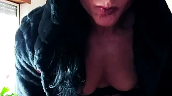 Mature brunette Tina toys in stockings