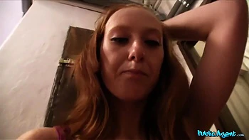 Fake College Inspector Gets Busty Redhead To Pay With Blowjob - Reality