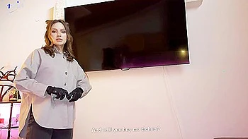 Busty dark-haired hottie Deepthroat enormous melons jizz on tits, hard-core porn!