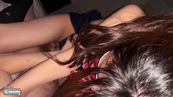 Slim Tiny Japanese Student 18+ Makes Her Bf Feel Like In Heaven By Taking His Cock In Her Tight Slit