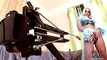 She takes on the fucking machine