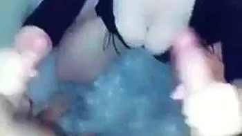 Amateur 3some ft. Amateurgirl: Blowjob, Doggy  Babe Porn