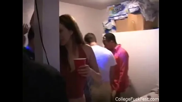 teen gives head as others watch