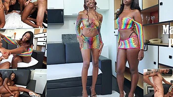 2 Ebony Princesses, Ana Sasuga & Jasminy, Fucked By Big White