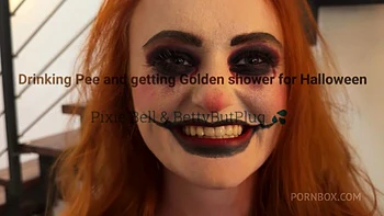 Pixie Drinks Pee And Gets Golden Shower Halloween Edition