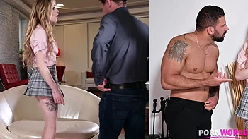 Cuck Boyfriend DP’s Baby Kxtten with Angry Neighbor at Air BnB GP2438