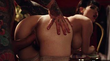 Juan Lucho and Audrey Noir enjoy passionate sex with impressive natural tits.