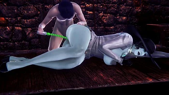 Alcina Dimitrescu Takes Anal Beads Dildo up Her Ass - Resident Evil Village Porn Parody