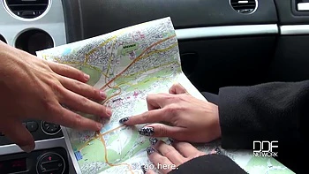 POV Cock Enjoyment - Busty Brunette Swallows Big Dong