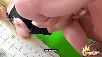 Super Hawt Blond Playgirl Celina Davis Gets Double Penetration In Public Restroom