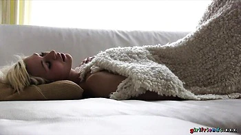 First class morning solo with a long-legged blonde Tracy Loves