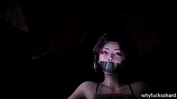 3D Two Horny Sexy Lesbians Sharing a Big Sex Toy