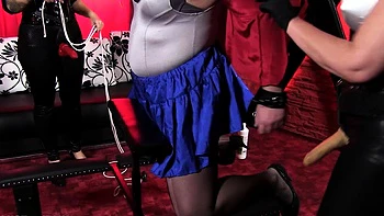 Fetish strapon femdoms cumshot fucking bdsm victim