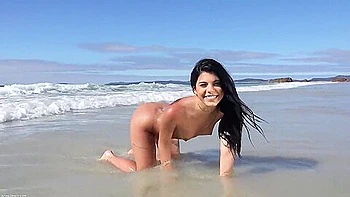 Gina Valentina Strips At The Beach - Gina Valentino
