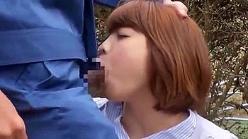 A neighbor sees her and threatens to rape her...! He pounds her tiny pussy with his big dick.