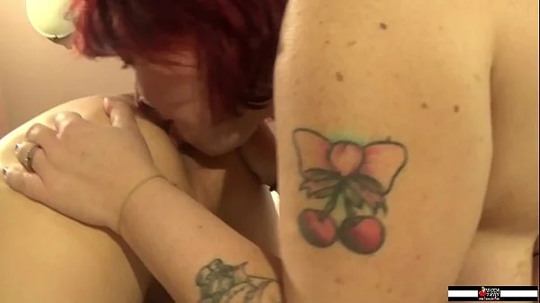 Horny busty redhead mature does her first porn casting