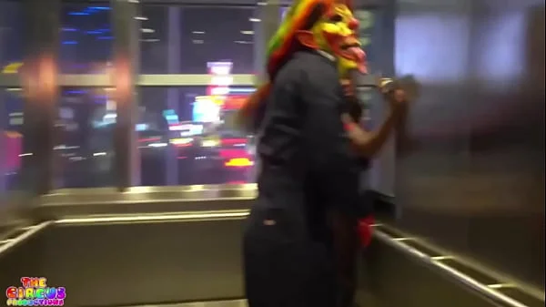 Michael Myers fucks Ebony Mystique on the Las Vegas Strip