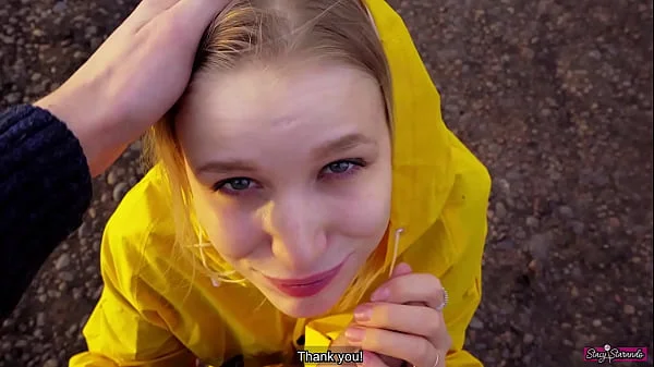 I met ex-girlfriend, teen slut, she offered to do a blowjob on the street.