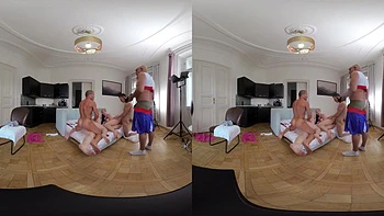 Vera Jarw & Lady Gang Vr Video Part Two - Huge Natural Tits Cheerleader