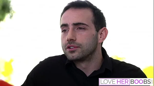 Closing the deal with her big soft natural boobs