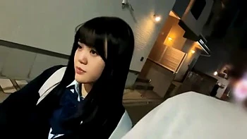 清純派制服美女がおっぱい揉まれてウットリ、電マオナニーしながらフェラ