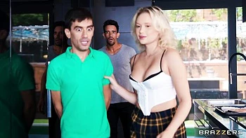 Aesthetic sideways pose pound with a bitchy blonde Jessie Ames