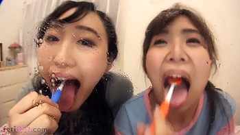 Japanese Lesbian Virtual Kiss  Spit POV: Onlyfans, Asian  Kissing Porn