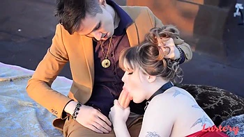 Chubby Teen 18+ Girl Open Air Affair - Outdoor Sex