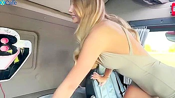 Sexy Slim Blonde Cutie Cheats On Her Bf, Rewarding The Trucker With Bj & Sex For Giving Her A Lift