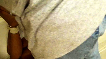 Amateur Blonde Chick Strips To Thong