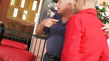 Pretty female's threesome action