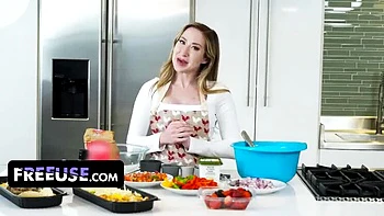 My Step Mom Fucks Me in Kitchen - Pregnant MILF Alaina Taylor Gets Filled by Stepson Sam Shock