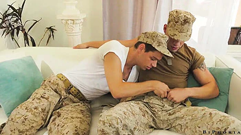 Marine Wife Confesses Bisexual Affair - Hot Threesome with MILF & Guy