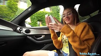 Czech Blonde Student Big Ass Orgasm Driving Lesson POV Blowjob Creampie