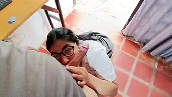 Amateur Colombian Teen ANAL SEX AFTER SCHOOL - Rough Doggy Style & Close-Up Creampie