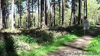 Lady Sonia Big Natural Tits Outdoor Nylon Stockings MILF HD