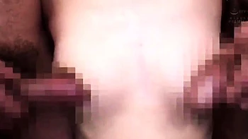 Hot asian slut gives hardcore blowjob to white stud