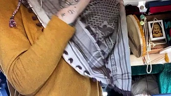 Amateur striptease and Solo masturbation