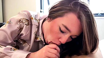 Hot British 18 Year Old Eats Cum