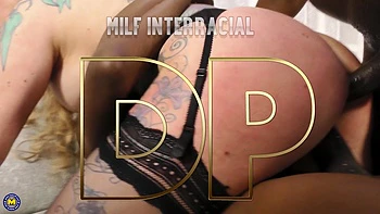 Milf Tilly Has A Double Penetration Date With Two Big Black Cocks And All Holes Get Filled