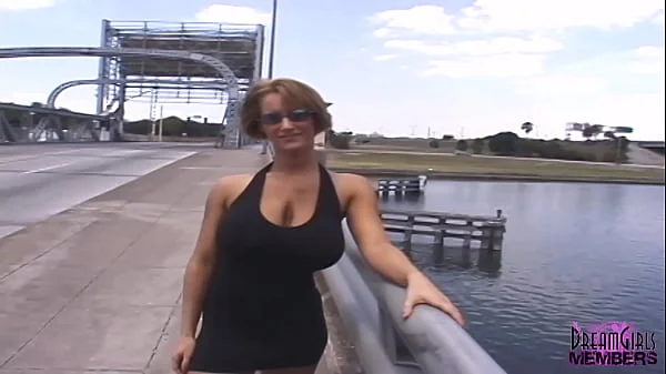 Risky Public Nudity With Mindys Huge Tits
