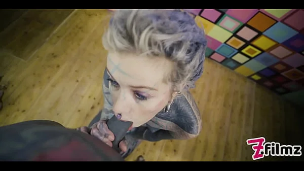 Tattoo couple HARD POV SEX - ANAL fuck, gapes, sloppy BJ, anal creampie, female orgasm