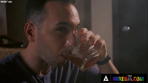 MIXEDX - Sexy MILF Christina Shine Takes DP Until She Gets A Double Cumshot In Her Mouth