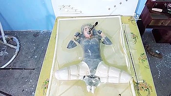 Frogtied In Transparent Vacbed