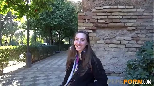 18yo VIRGIN opens her pussy up with a BIG COCK. She only had licked cocks before!